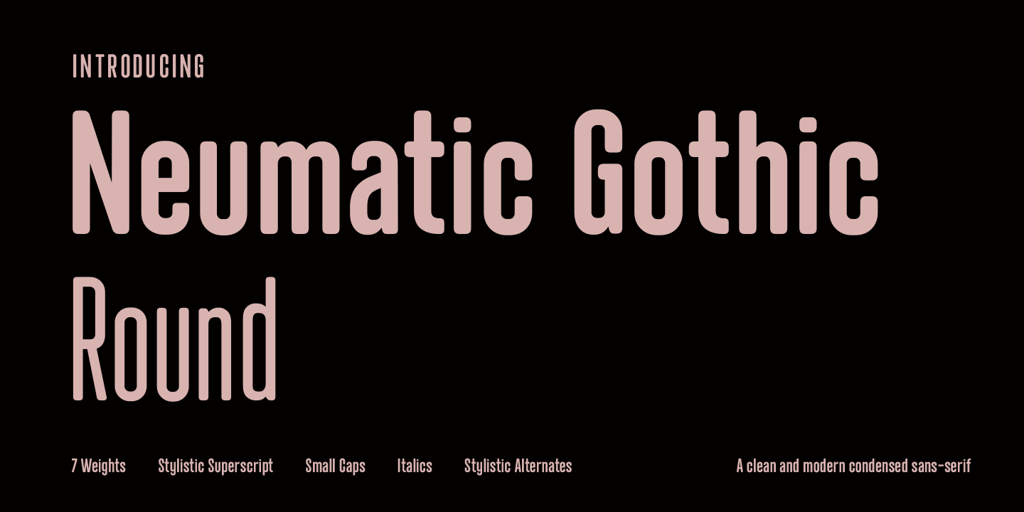 Schriftart Neumatic Gothic Round